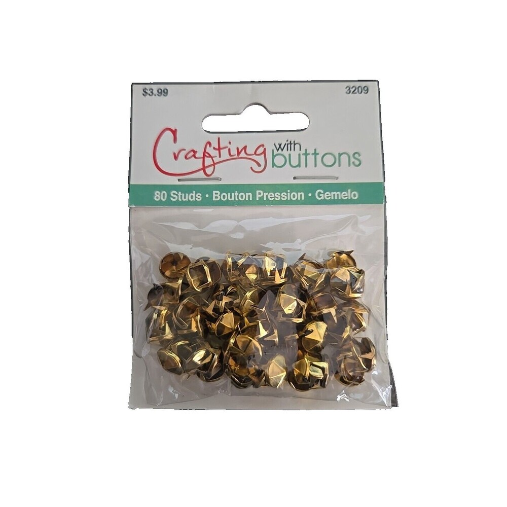 Crafting with Buttons 80 Studs #3209 470003209 3/8 in (9mm)